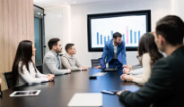 A business team in a meeting