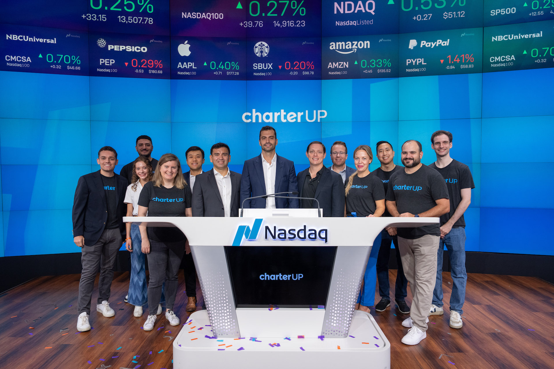 The CharterUP team was invited to Nasdaq's MarketSite in Times Square to celebrate ranking as the No. 2 fastest-growing private company in America on the Inc. 5000 list.