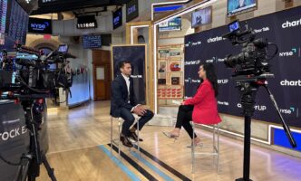 CharterUP CEO Armir Harris is interviewed for a New York Stock Exchange segment.